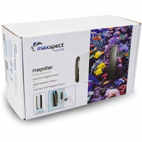 تصویر پایه فرگ و ذره بین مکس اسپکت Fragnifier Magnified Magnet Cleaner Frag Rack Maxspect