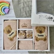 تصویر ست 5 تکه حوله نوزادی بلیکا طرح خرس 