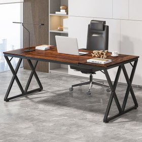 تصویر میز اداری فلز و چوب 