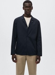 تصویر ژاکت مردانه آبی سرمه ای منگو | 37050230 اورجینال 