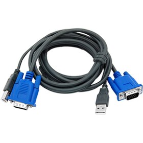 تصویر KVM کابل 1.8 متری USB لمونتک (VGA+USB) 