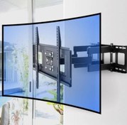 تصویر پایه دیواری متحرک دوبازو مناسب برای تمام تلویزیون های 40 تا 65 اینچ ا movable tv wall mount movable tv wall mount