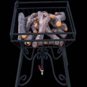 تصویر هیزم شومینه مدل درختی 