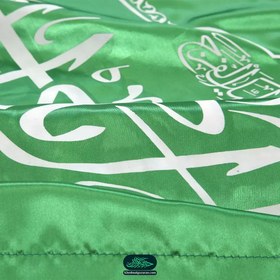 تصویر پرچم ساتن درب منازل با شعار یا ابا صالح المهدی اللهم عجل لولیک الفرج 70*110 سانتی متر (700020) 