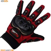 تصویر دستکش موتور سواری ردلاین کد ۵۸ ضربه گیر دار 