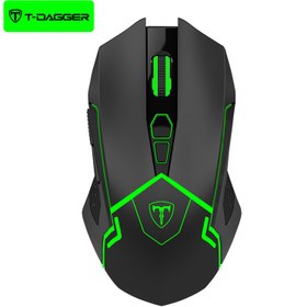 تصویر ماوس مخصوص بازی تی دگر مدل T-TGWM101 T-DAGGER Aircraftman T-TGWM101 Gaming Wireless Mouse