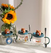 تصویر ماگ پیرکس دسته گرد خرسی 