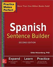 تصویر کتاب اسپانیایی Practice Makes Perfect Spanish Sentence Builder 