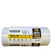 تصویر کیسه زباله سفید رولی 25 عددی 40×50 دارکوب 