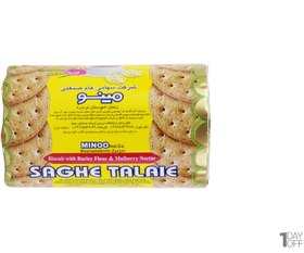 تصویر بیسکویت با آرد جو و شهد توت ساقه طلایی مینو – 200 گرم Minoo Saghe Talaie Biscuit With Barley Flour And Mulberry Nectar 200gr