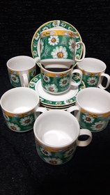 تصویر فنجان نعلبکی گل افتابگردان 