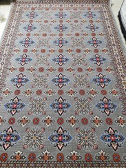 تصویر گلیم فرش ماشینی مدل 604 سایز ۶ متر نقره ای 