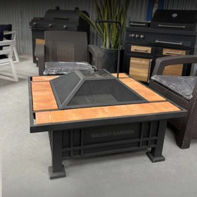 تصویر آتشدان مربع آجری 