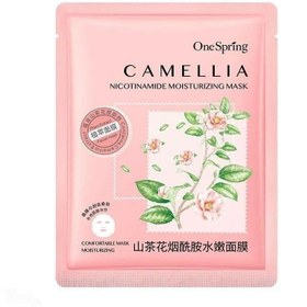 تصویر ماسک ورقه ای گل کاملیا 25گرم وان اسپرینگ One Spring Face Mask Camellia 25g