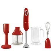 تصویر گوشت کوب ۴ کاره اسمگ رنگ قرمز HBF22RDEU Smeg Hand Blender With Accessories, HBF22RDEU