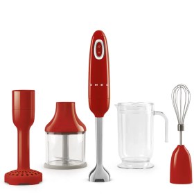 تصویر گوشت کوب ۴ کاره اسمگ رنگ قرمز HBF22RDEU Smeg Hand Blender With Accessories, HBF22RDEU