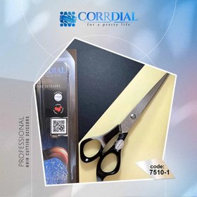 تصویر قیچی کردیال 7510 (6 اینچ - شکلاتی - CORRDIAL PROFESSIONAL PLASTIC HANDLE SCISSORS ) 