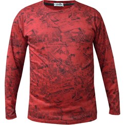 تصویر تیشرت آستین بلند مردانه طرح لی کد A1077 - قرمز / L 