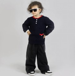 تصویر پلیور پسرانه جیبدار کد 8306 