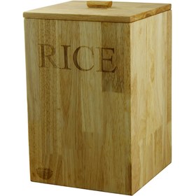تصویر سطل برنج چوبی نایس وود مدل 105 گنجایش 10 کیلوگرم 