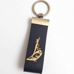 تصویر جاکلیدی چرم گاوی ساده با پلاک طُ مرا جان و جهانی کد1019 