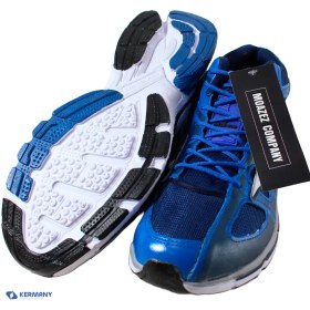 تصویر کفش والیبال میزانو رنگ آبی Mizuno volleyball shoes, blue color