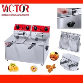 تصویر سرخ کن برقی دو لگن 12 لیتری ویکتور victor air fryer