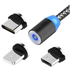 تصویر کابل تبدیل مغناطیسی USB به MICROUSB / USB-C / لایتنینگ مدل X-Cable 