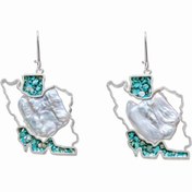 تصویر گوشواره فیروزه و مروارید باروک (از مجموعه ایران) 