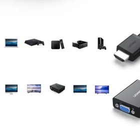 تصویر تبدیل HDMI به VGA یوگرین MM103 Ugreen MM103 40248 HDMI To VGA Converter