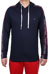 تصویر سویشرت مردانه تامی هیلفیگر اورجینال آبی سرمه ای Tommy Hilfiger 09T4256-410 