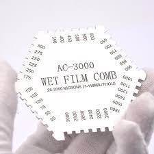 تصویر گیج ضخامت سنج رنگ تر ساخت کمپانی امیتاری هنگ کنگ مدل AC-3000 Wet Film Comb AC-3000