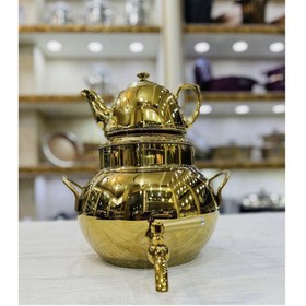 تصویر کتری قوری MGS تمام طلایی ا All gold MGS tea kettle All gold MGS tea kettle
