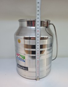 تصویر دبه ۵ لیتری استیل هند 