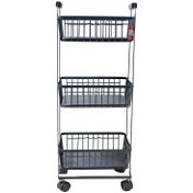 تصویر سبد سیب زمینی پیاز 3 طبقه برند بی‌.وی.کی کد VK421603 3-tier potato and onion basket B.V.K. code VK421603