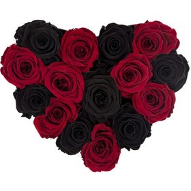 تصویر Black & Red Eternal Roses in Black Heart Box | کد: ZNB-1IYG 
