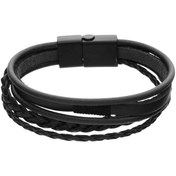 تصویر دستبند چرمی مردانه مدل Mystic Knot 