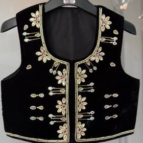 تصویر سخمه جواهردوزی سلطنتی مشکی و زرشکی کد 1159 