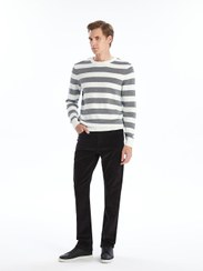 تصویر شلوار چینی مردانه مشکی استاندارد فیت مخملی/شلوار فاق نرمال راسته مردانه | ال سی وایکیکی LC Waikiki TYBW4BN80Z8 - CVL100413225 