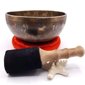 تصویر کاسه تبتی دستساز نپالی 19.5cmکد 110095 