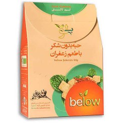 تصویر حبه بدون شکر با طعم زعفران بیلو Below Sugar Free Saffron Cube