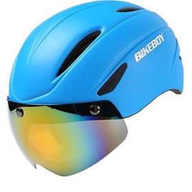 Bicycle hot sale helmet glasses