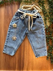 تصویر شلوار لی (گل برجسته) 