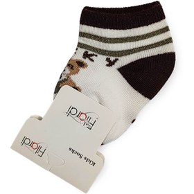 تصویر جوراب نوزادی پسرانه طرح خرس خوش‌شانس سفید فیلاردی Filardi Filardi White Lucky Bear Baby Boy Socks