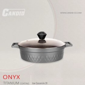 تصویر تابه دودسته تیتانیوم کاندید مدل اونیکس (سایز 28) Candid Granite tow-Handle Pan Size 28 Butterfly Model