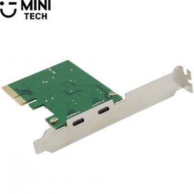 تصویر کارت PCI-E به 2 پورت TYPE-C مینی تک 