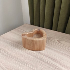 تصویر جاسیگاری چوبی مدل قلب 