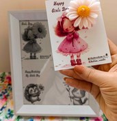 تصویر گیفت کارتی شمع گل بابونه کارت گیفت شمع گل مارگریت