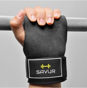 تصویر مچ بند Big Grip Pro Lifting - پد دستی عریض تناسب اندام، مچ بند وزنه برداری - SAVUR Svs24 