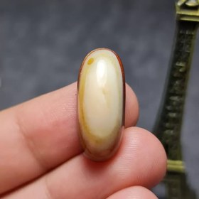 تصویر نگین سنگ عقیق سه پوست اصل معدنی کد 27535 